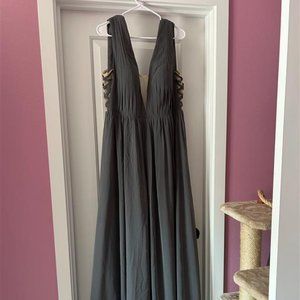 Wedding guest or formal dance grey dress